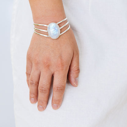 Rainbow Moonstone Bracelets handcrafted by Ana Silver Co - BR90089 - Photo 2