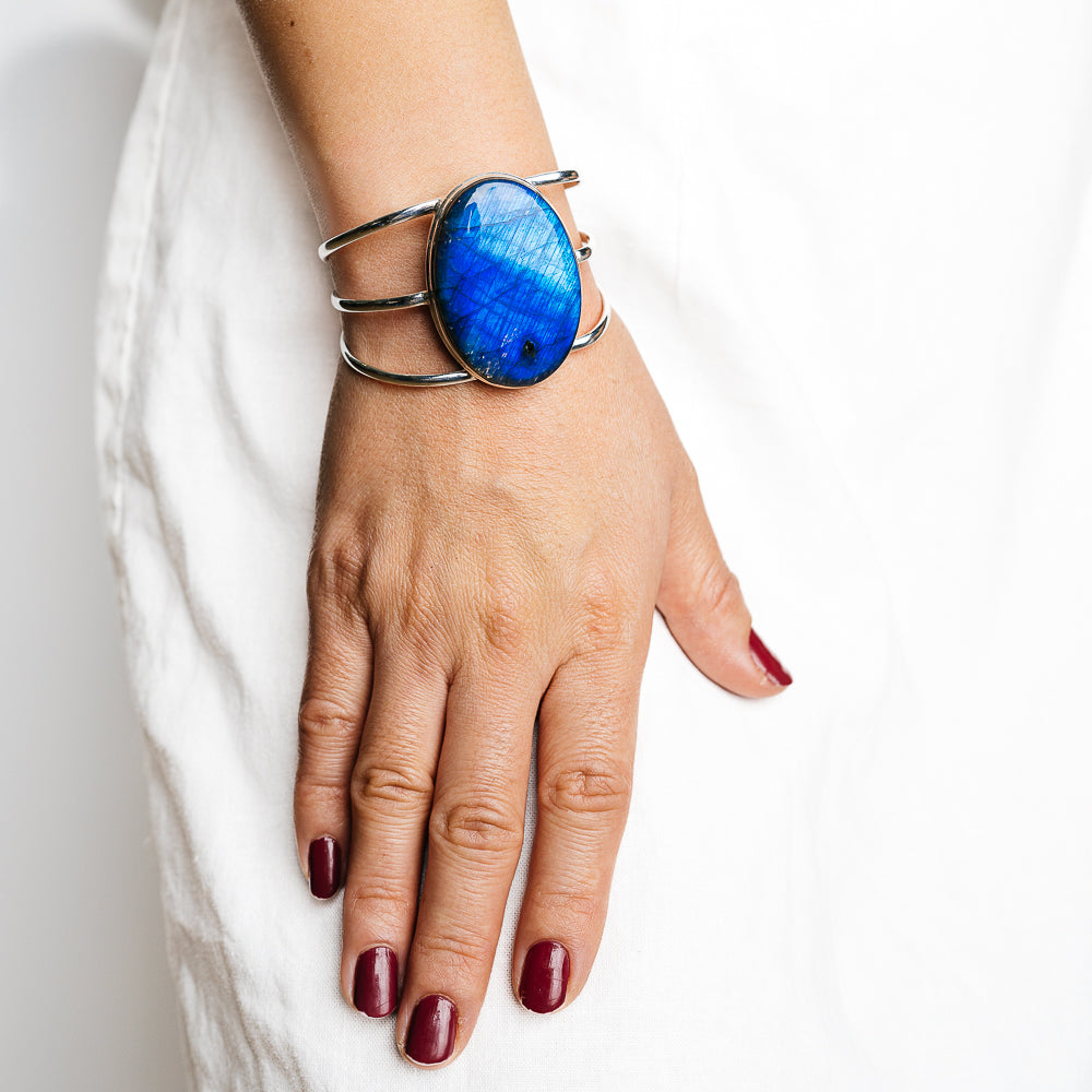 Labradorite Bracelets handcrafted by Ana Silver Co - BR90096 - Photo 2