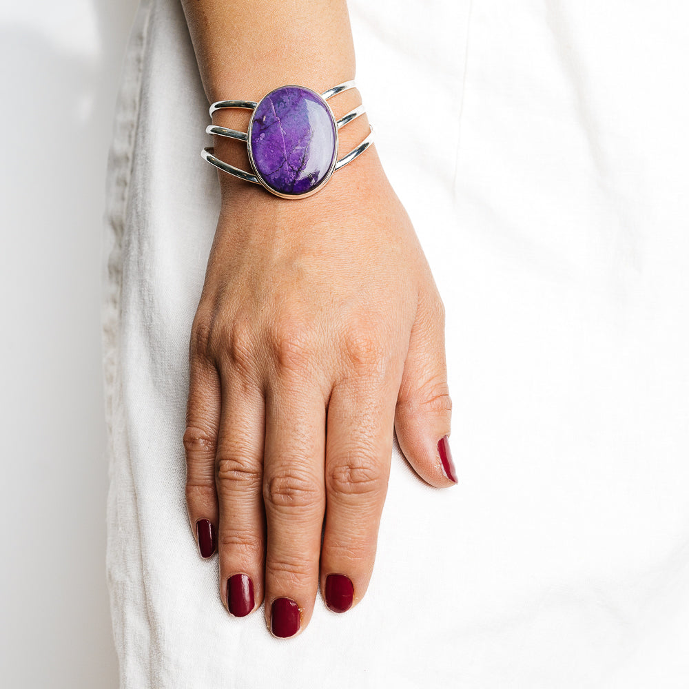 Sugilite Bracelets handcrafted by Ana Silver Co - BR90126 - Photo 2
