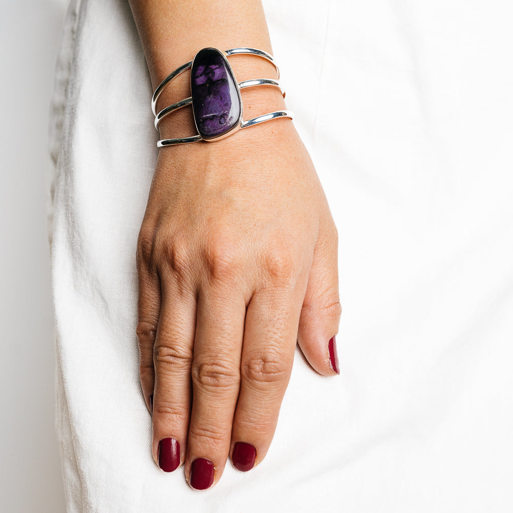 Sugilite Bracelets handcrafted by Ana Silver Co - BR90127 - Photo 2