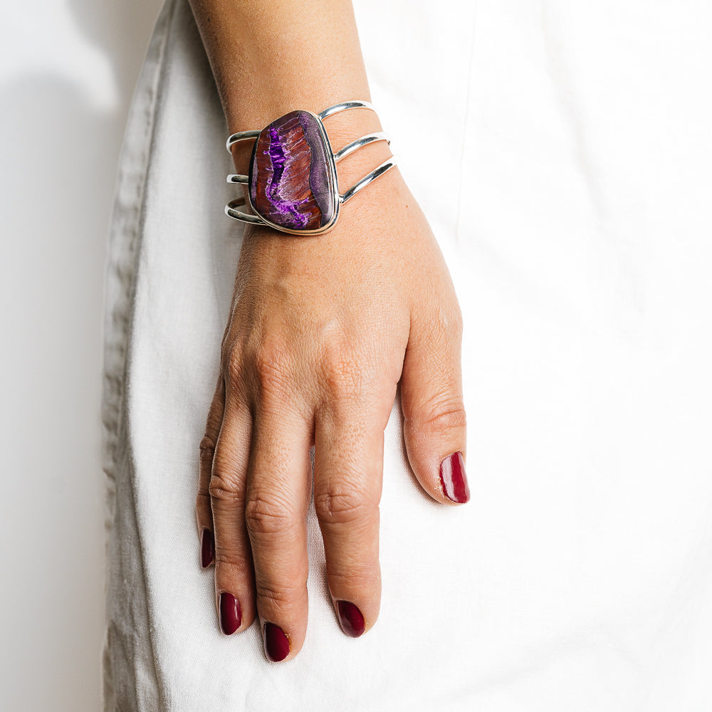 Sugilite Bracelets handcrafted by Ana Silver Co - BR90133 - Photo 2