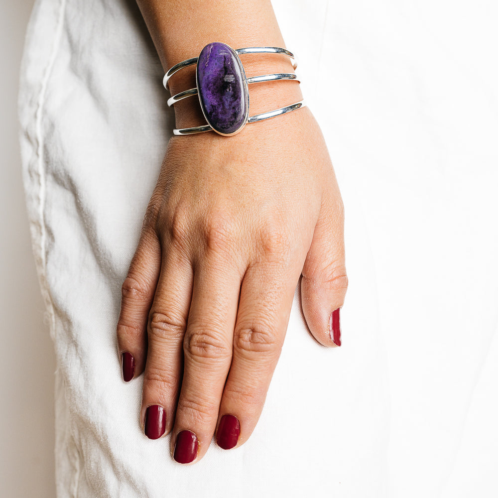 Sugilite Bracelets handcrafted by Ana Silver Co - BR90138 - Photo 2