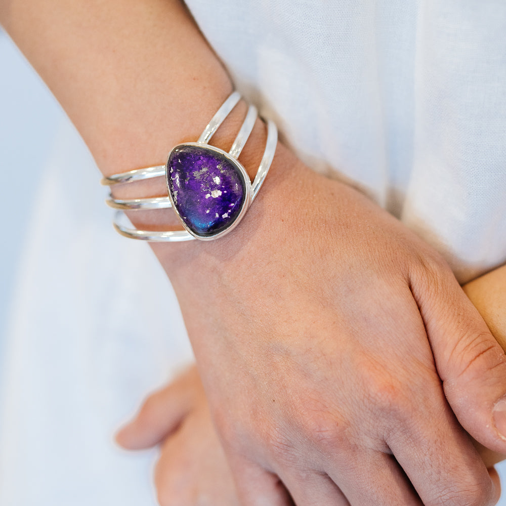 Sugilite Bracelets handcrafted by Ana Silver Co - BR90183 - Photo 2