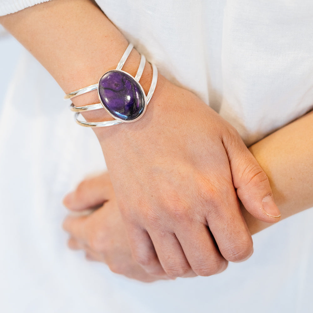 Sugilite Bracelets handcrafted by Ana Silver Co - BR90185 - Photo 2