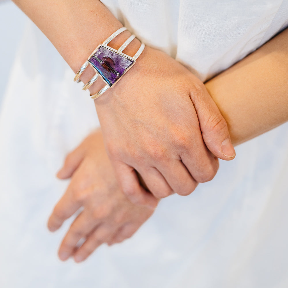 Sugilite Bracelets handcrafted by Ana Silver Co - BR90187 - Photo 2