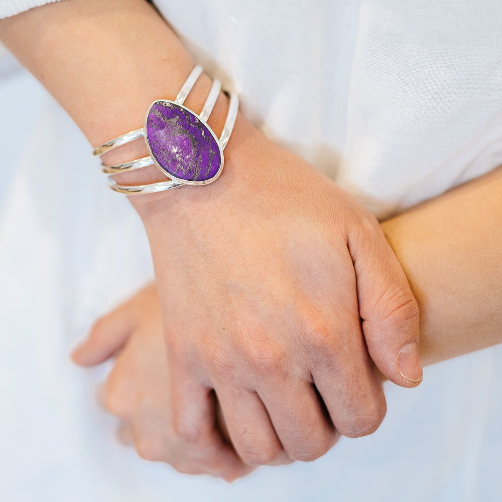 Sugilite Bracelets handcrafted by Ana Silver Co - BR90188 - Photo 2