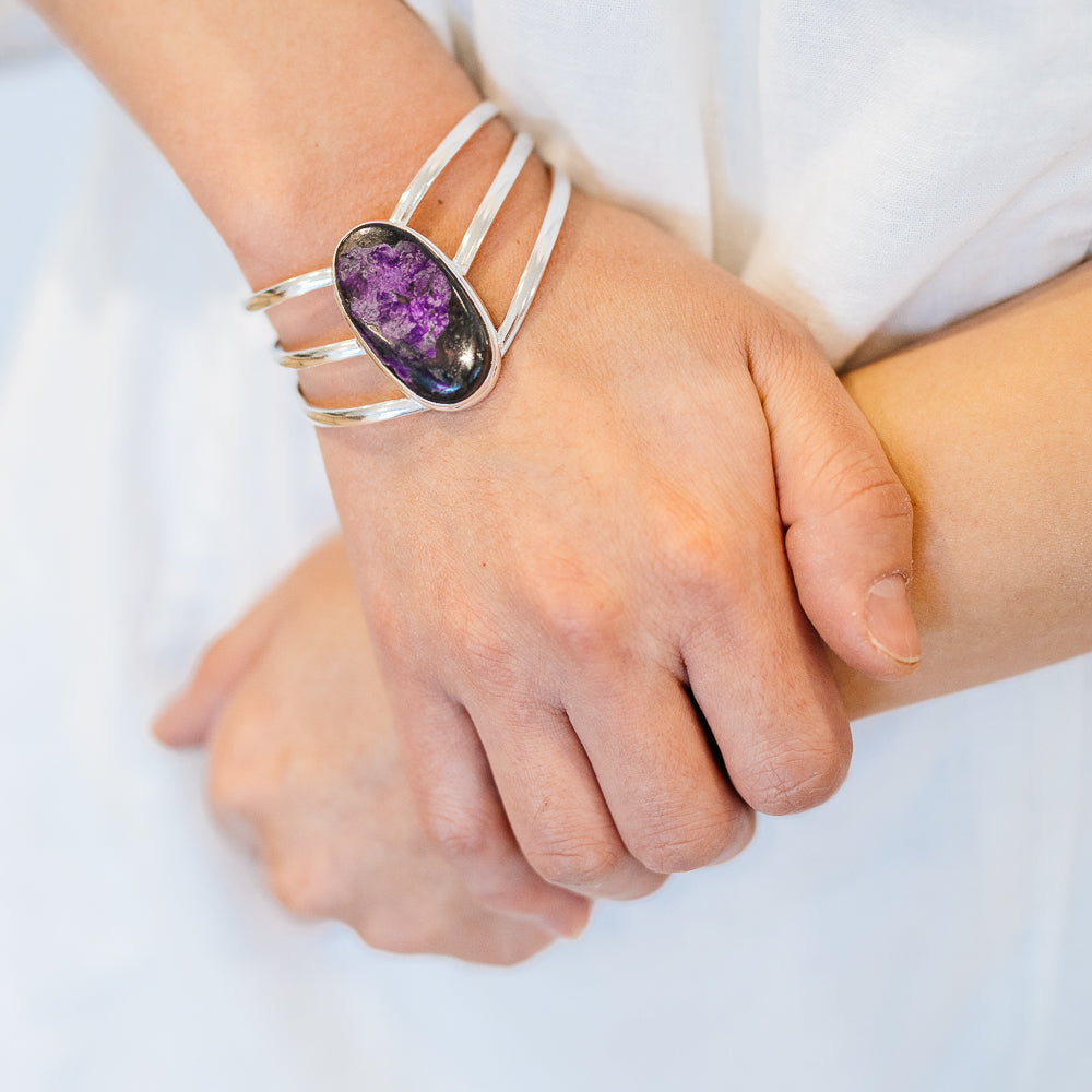 Sugilite Bracelets handcrafted by Ana Silver Co - BR90189 - Photo 2