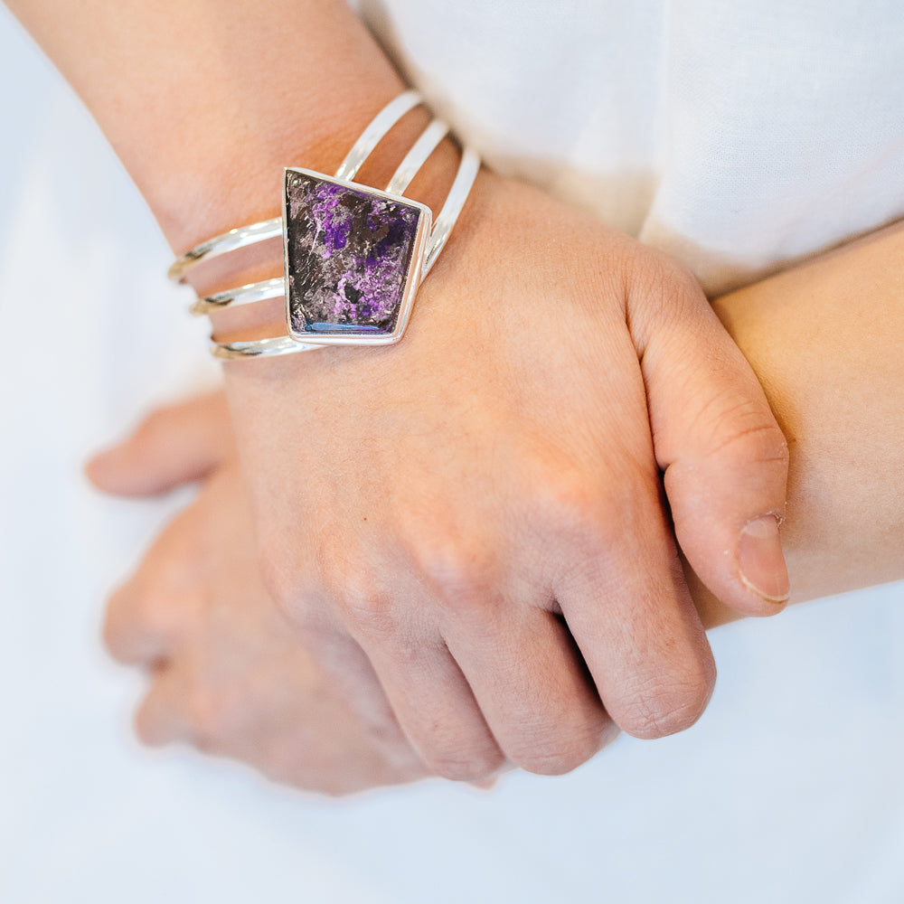 Sugilite Bracelets handcrafted by Ana Silver Co - BR90192 - Photo 2