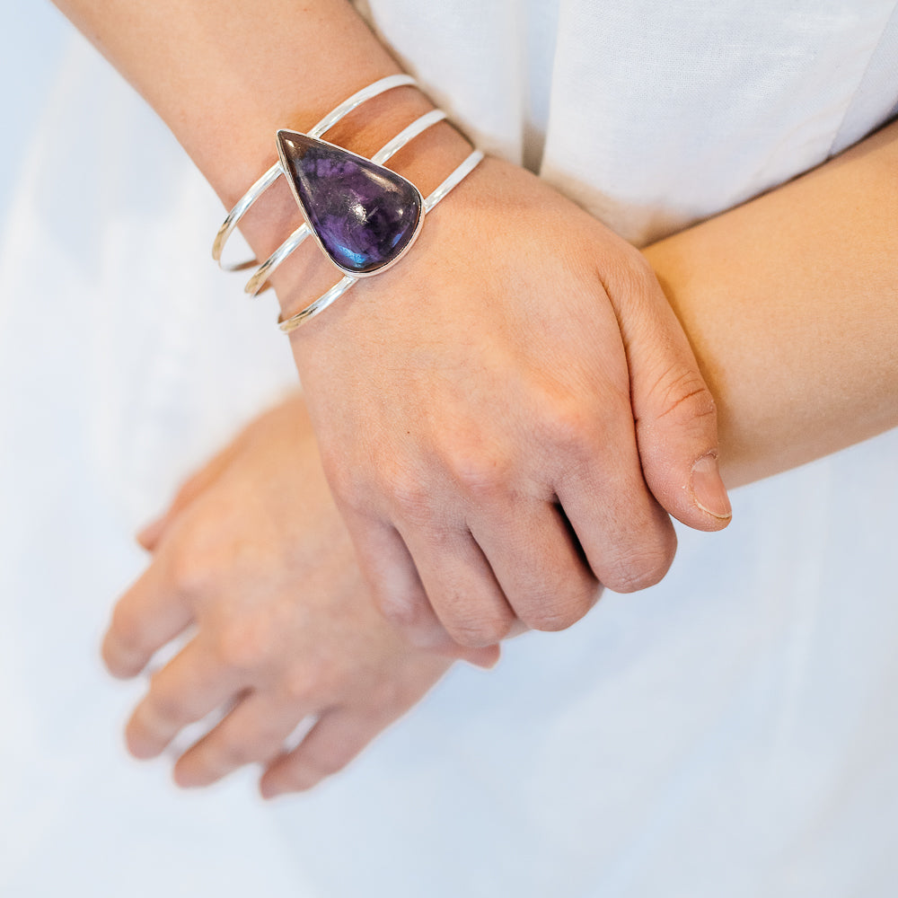 Sugilite Bracelets handcrafted by Ana Silver Co - BR90193 - Photo 2