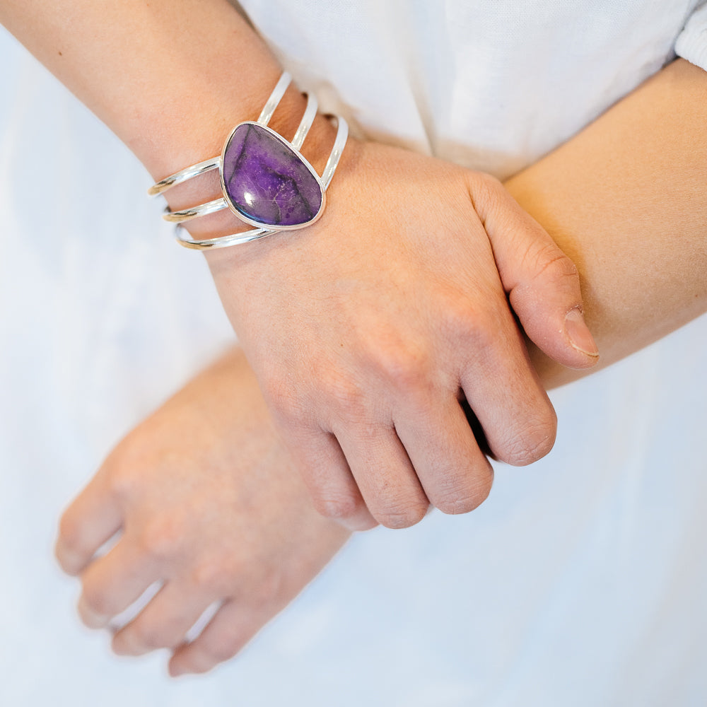 Sugilite Bracelets handcrafted by Ana Silver Co - BR90194 - Photo 2