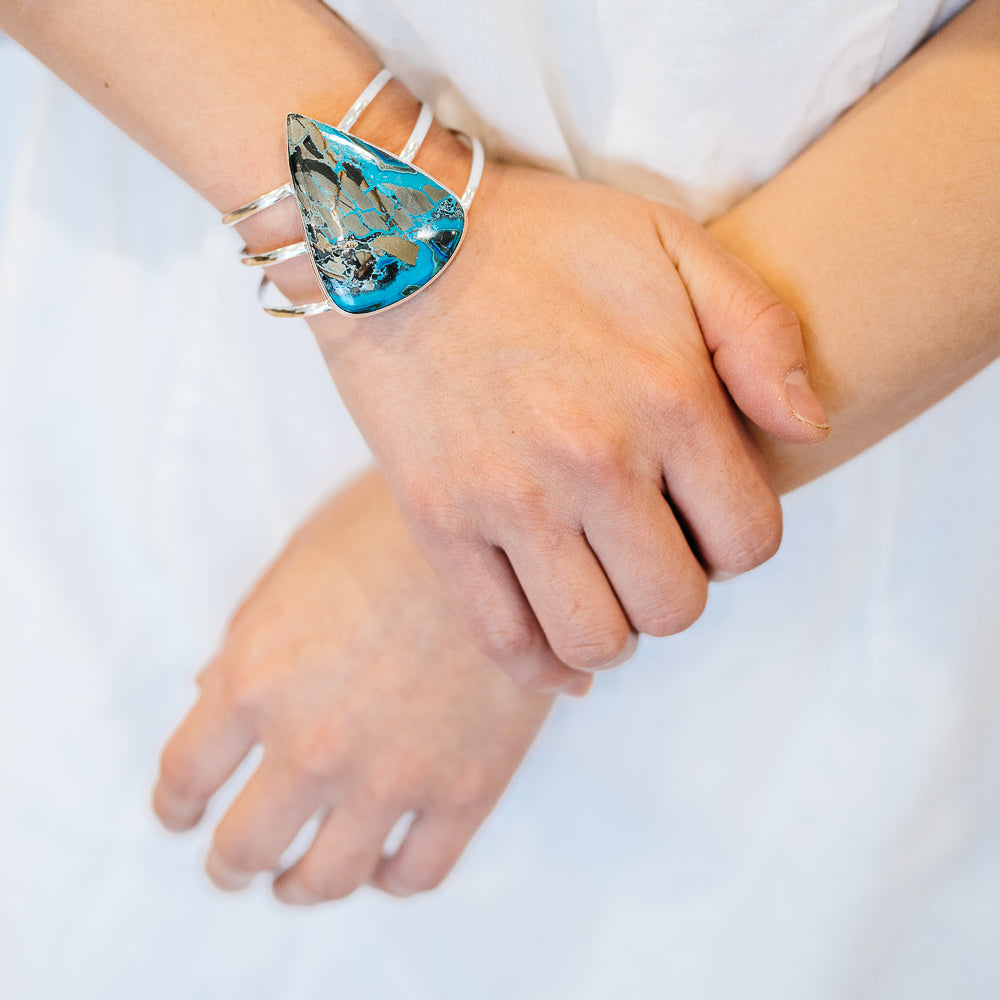 Shattuckite Bracelets handcrafted by Ana Silver Co - BR90195 - Photo 2