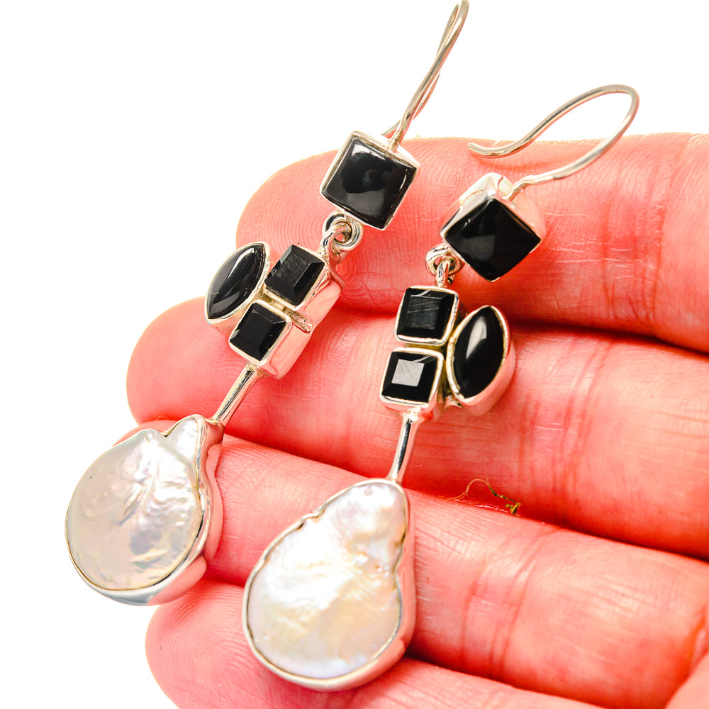 Mother Of Pearl Earrings handcrafted by Ana Silver Co - EARR423571