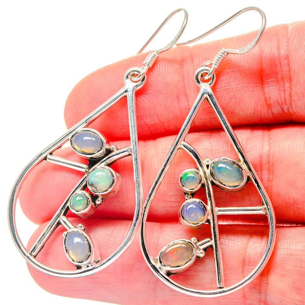 Ethiopian Opal Earrings handcrafted by Ana Silver Co - EARR423573