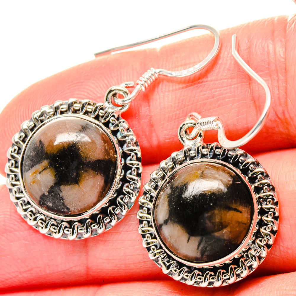 Chiastolite Earrings handcrafted by Ana Silver Co - EARR423576