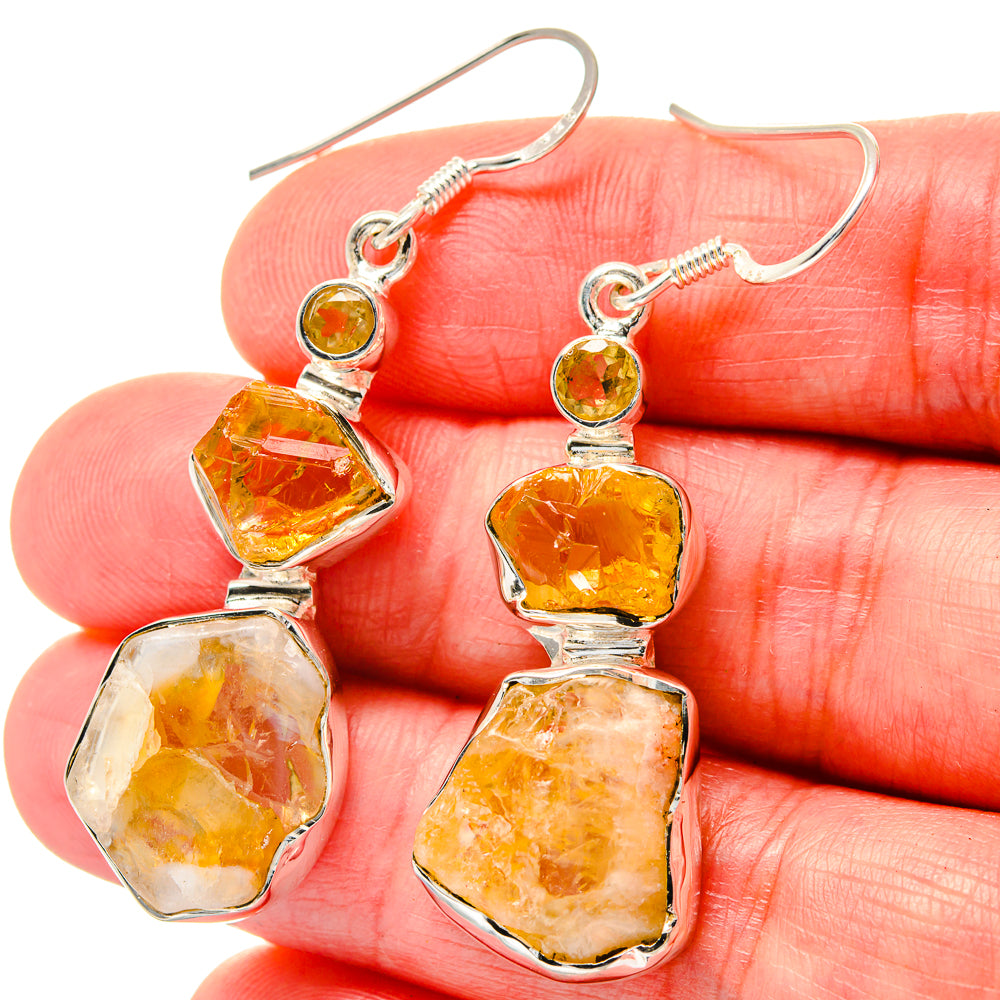 Citrine Earrings handcrafted by Ana Silver Co - EARR423578