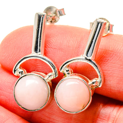 Pink Opal Earrings handcrafted by Ana Silver Co - EARR423580