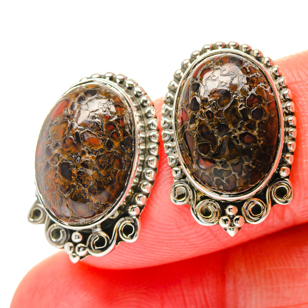 Dinosaur Bone Earrings handcrafted by Ana Silver Co - EARR423587