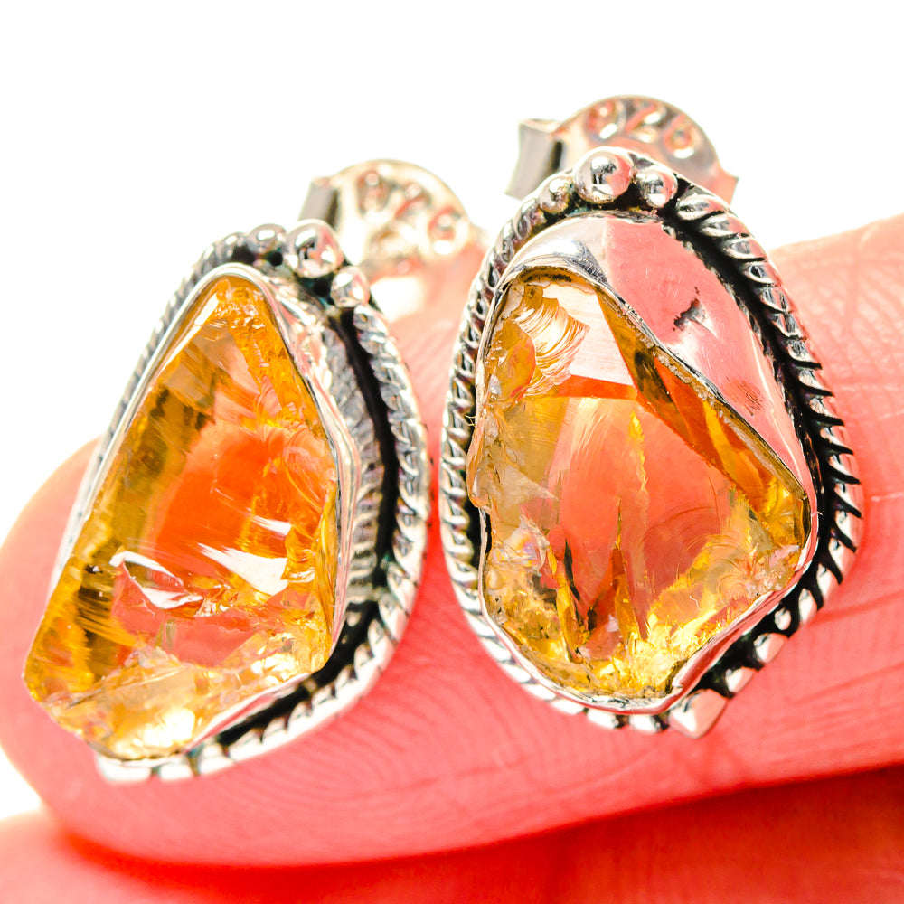Citrine Earrings handcrafted by Ana Silver Co - EARR423588