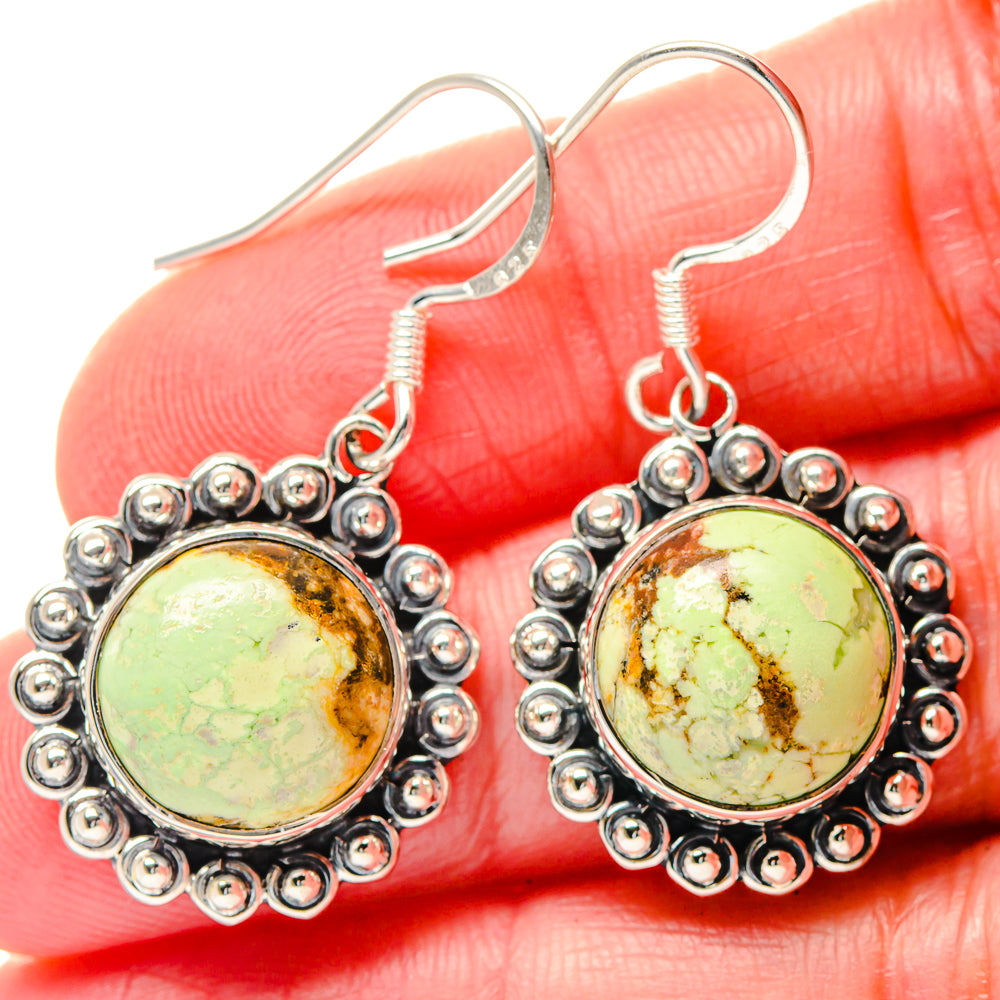 Lemon Chrysoprase Earrings handcrafted by Ana Silver Co - EARR423592
