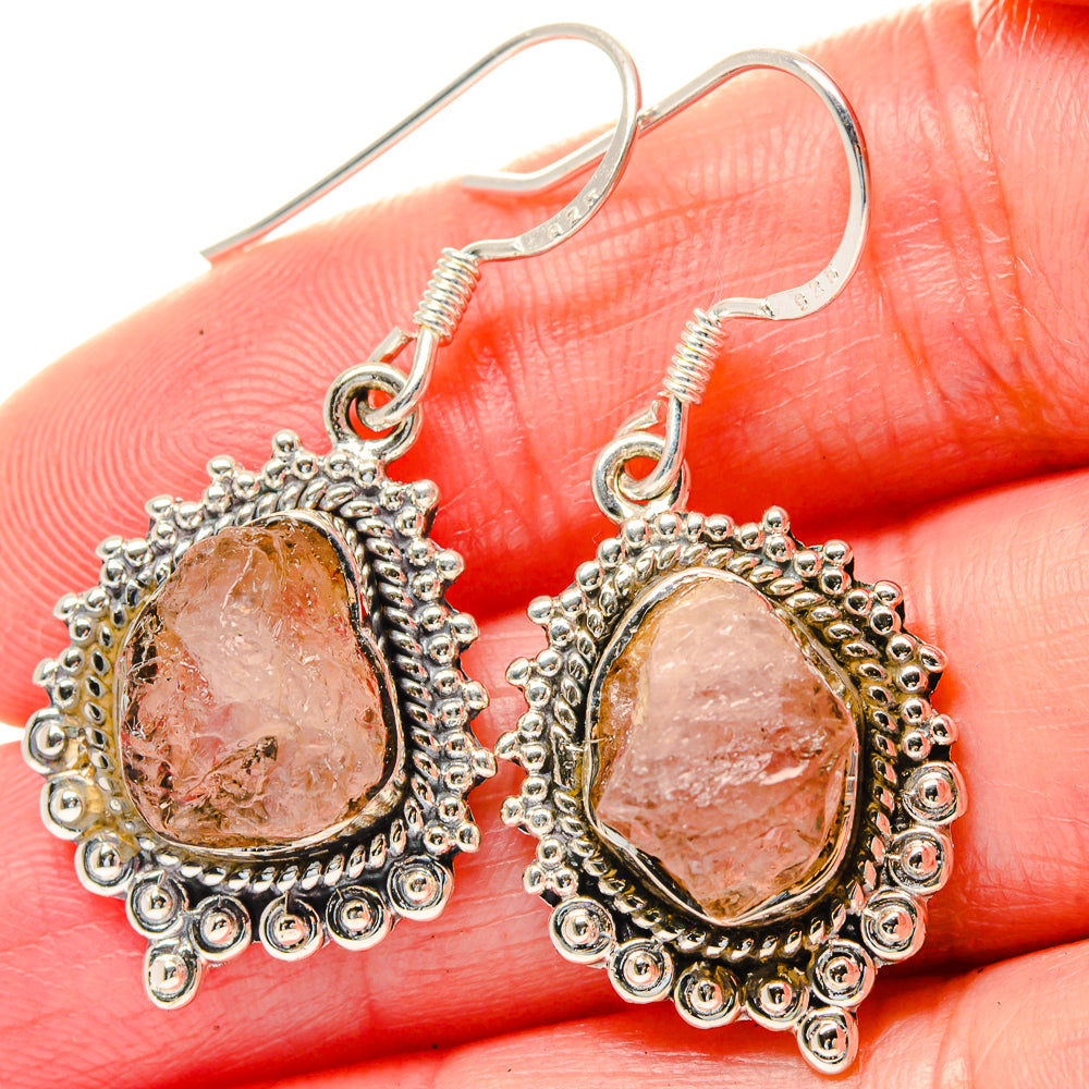 Rose Quartz Earrings handcrafted by Ana Silver Co - EARR423594