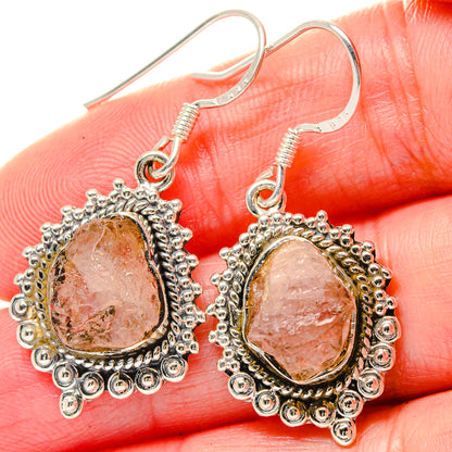 Rose Quartz Earrings handcrafted by Ana Silver Co - EARR423594