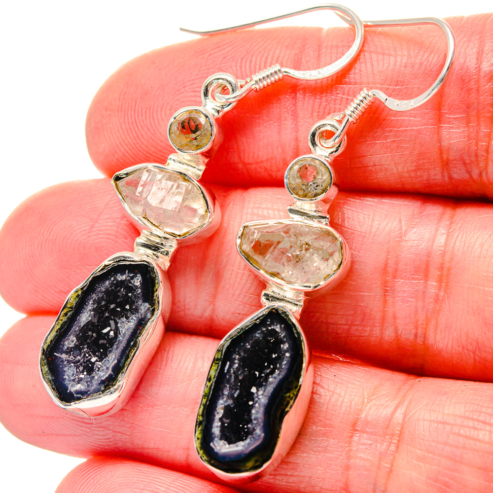 Coconut Geode Slice Earrings handcrafted by Ana Silver Co - EARR423602