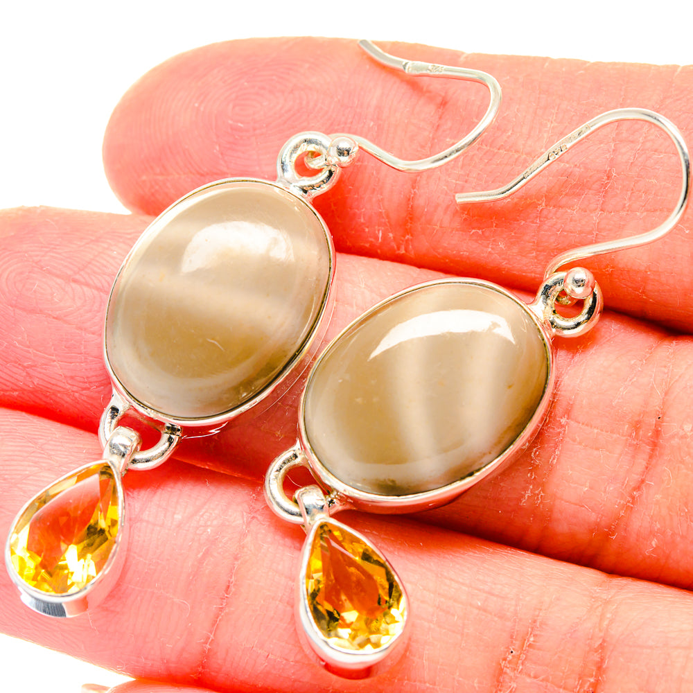 Striped Flint Earrings handcrafted by Ana Silver Co - EARR423616