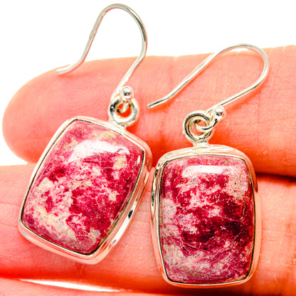 Thulite Earrings handcrafted by Ana Silver Co - EARR423620