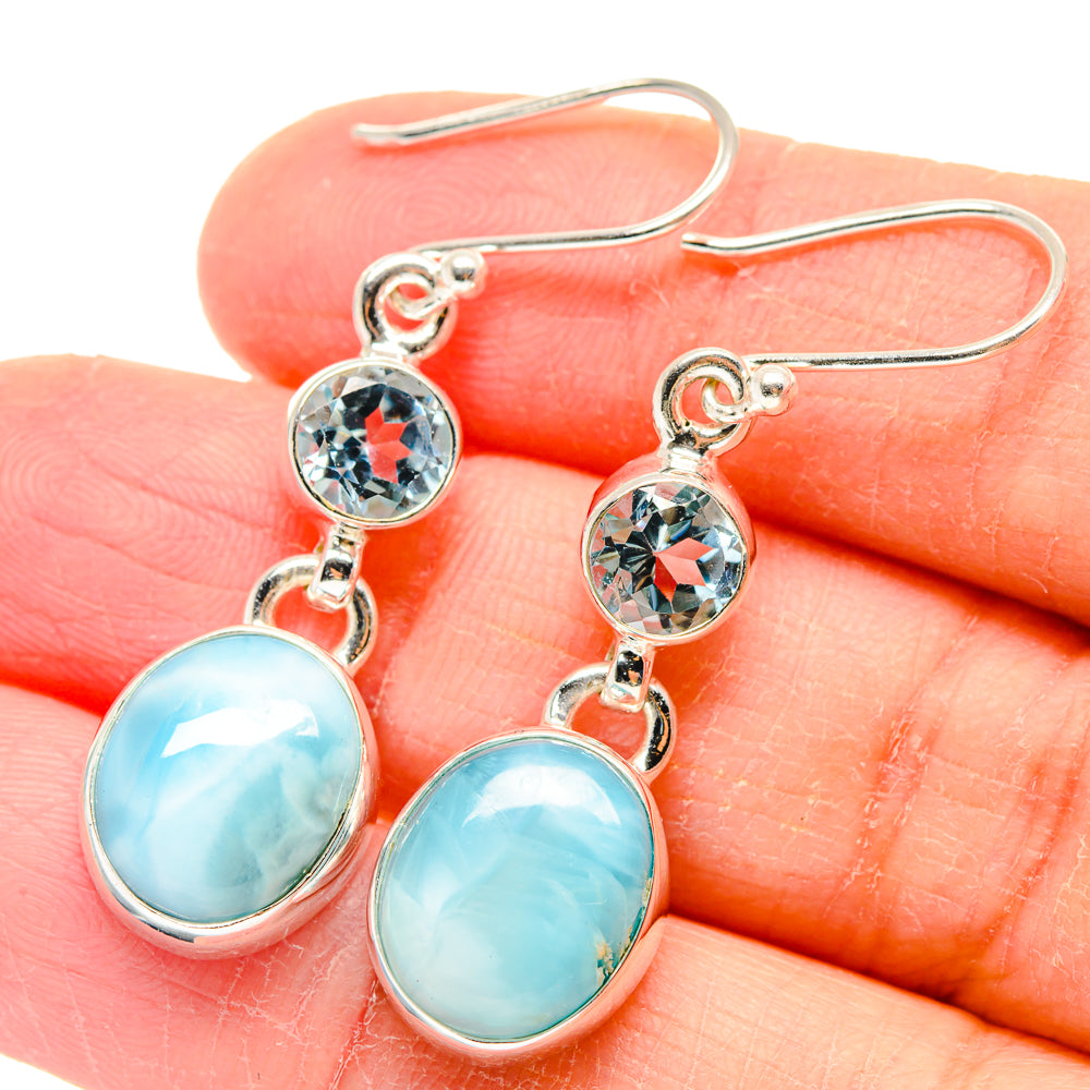 Larimar Earrings handcrafted by Ana Silver Co - EARR423629