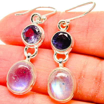 Rainbow Moonstone Earrings handcrafted by Ana Silver Co - EARR423652