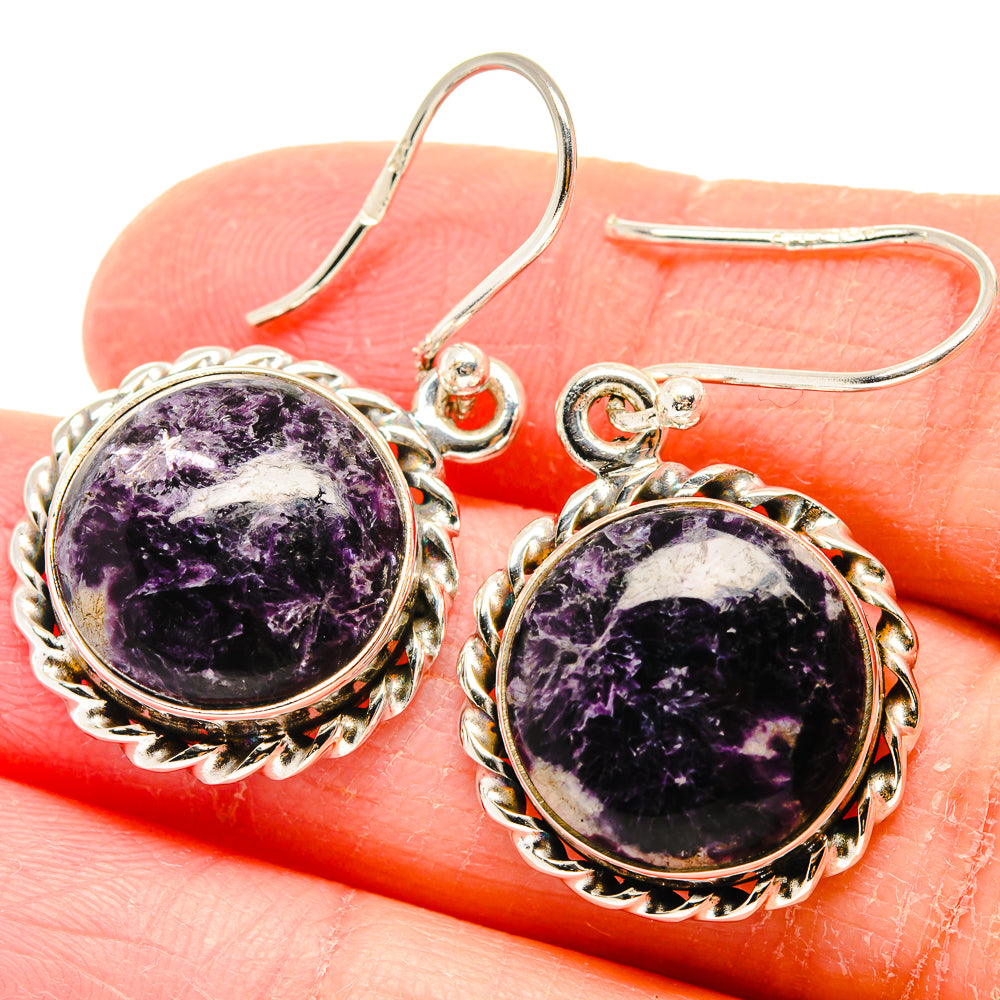 Lepidolite Earrings handcrafted by Ana Silver Co - EARR423654