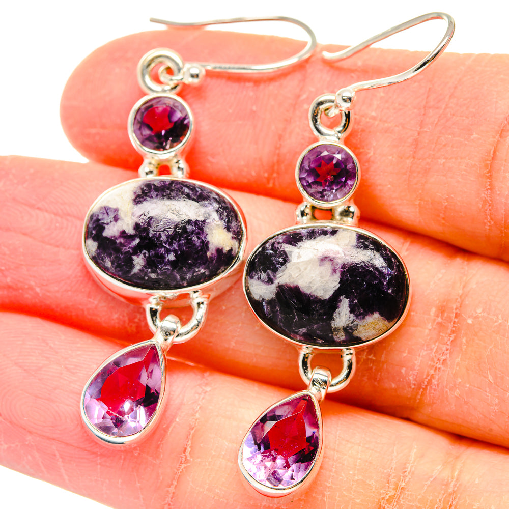 Lepidolite Earrings handcrafted by Ana Silver Co - EARR423656