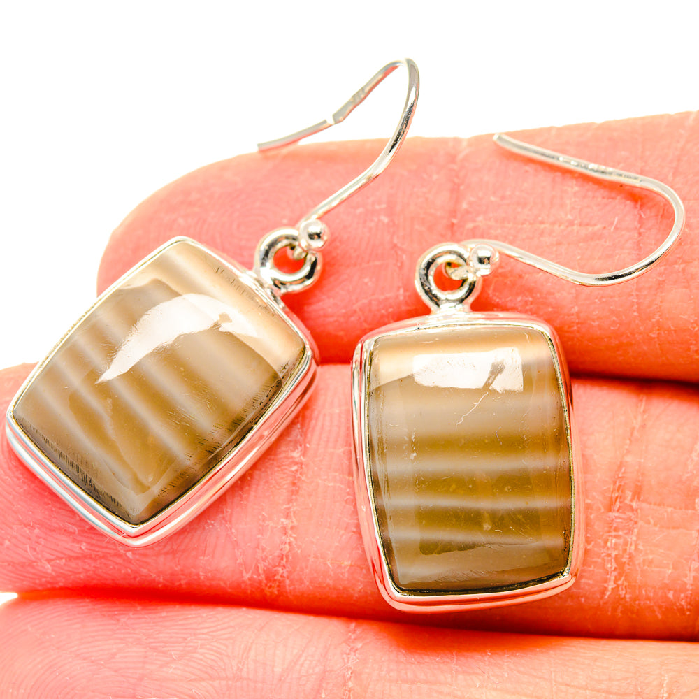 Striped Flint Earrings handcrafted by Ana Silver Co - EARR423659