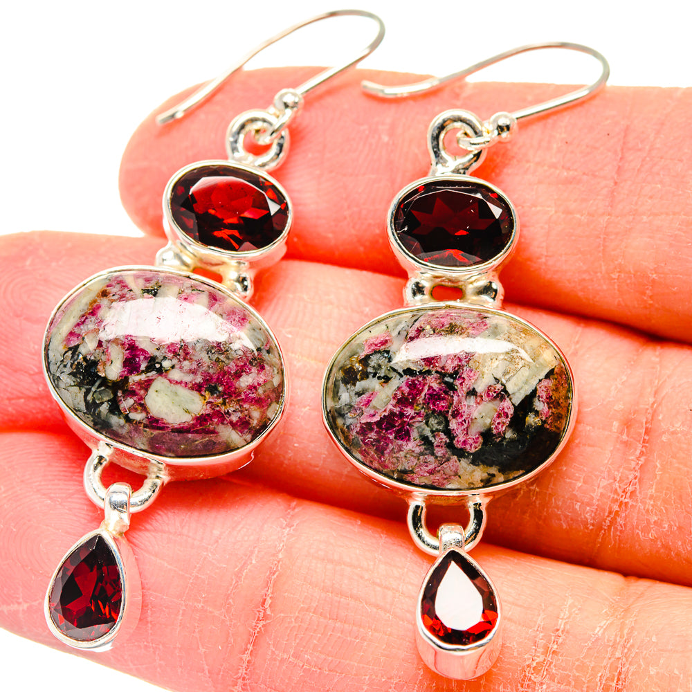 Russian Eudialyte Earrings handcrafted by Ana Silver Co - EARR423661