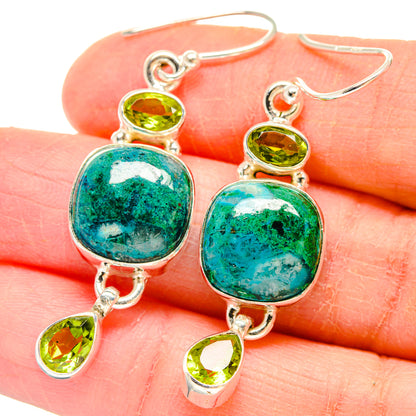 Chrysocolla Earrings handcrafted by Ana Silver Co - EARR423671