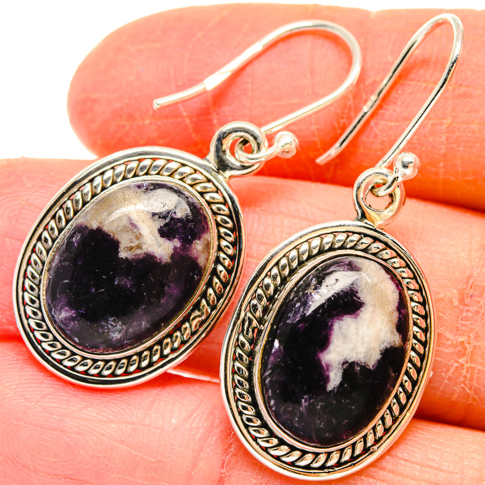 Lepidolite Earrings handcrafted by Ana Silver Co - EARR423678