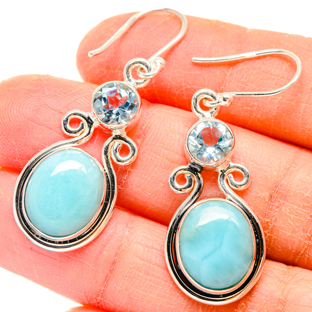 Larimar Earrings handcrafted by Ana Silver Co - EARR423679