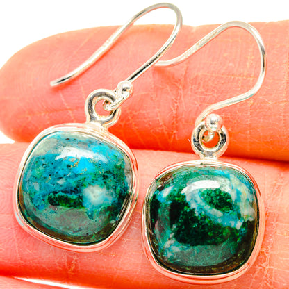 Chrysocolla Earrings handcrafted by Ana Silver Co - EARR423681