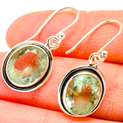 Green Fluorite Earrings handcrafted by Ana Silver Co - EARR423684