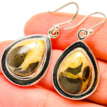 Septarian Nodule Earrings handcrafted by Ana Silver Co - EARR423686