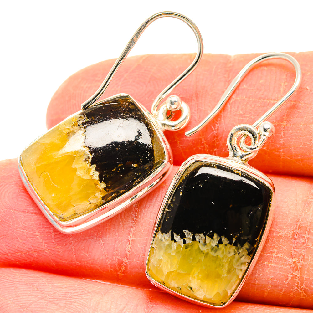 Septarian Nodule Earrings handcrafted by Ana Silver Co - EARR423689