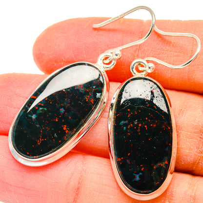 Bloodstone Earrings handcrafted by Ana Silver Co - EARR423690
