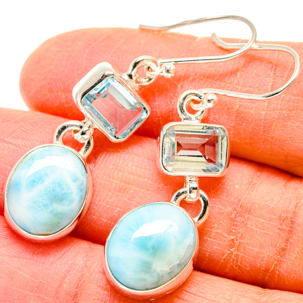 Larimar Earrings handcrafted by Ana Silver Co - EARR423699