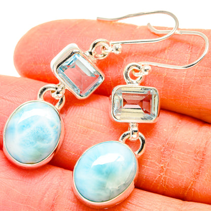 Larimar Earrings handcrafted by Ana Silver Co - EARR423699