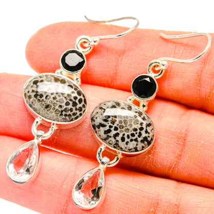 Stingray Coral Earrings handcrafted by Ana Silver Co - EARR423701