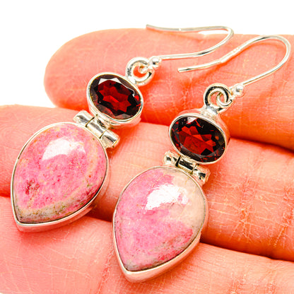 Rhodochrosite Earrings handcrafted by Ana Silver Co - EARR423710