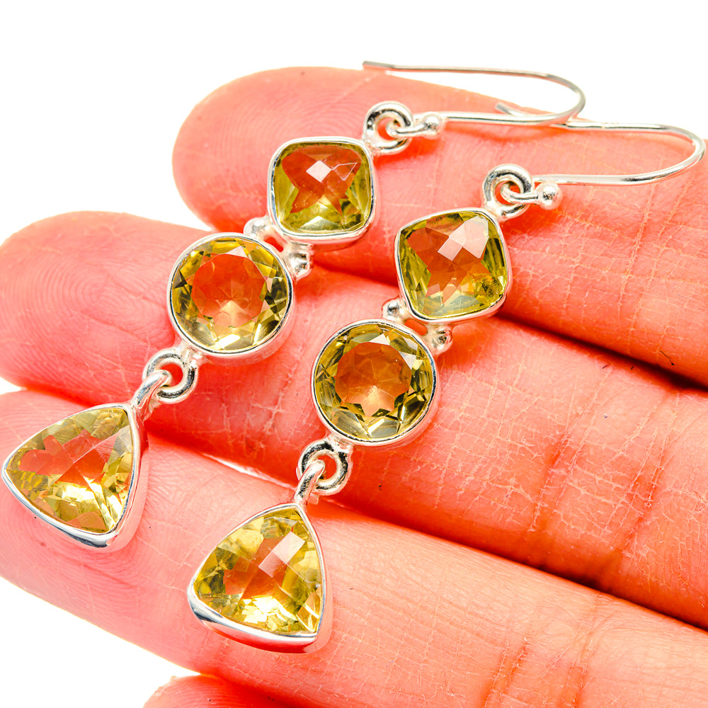 Citrine Earrings handcrafted by Ana Silver Co - EARR423715