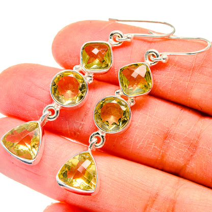 Citrine Earrings handcrafted by Ana Silver Co - EARR423715