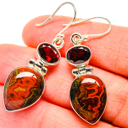 Moroccan Agate Earrings handcrafted by Ana Silver Co - EARR423718