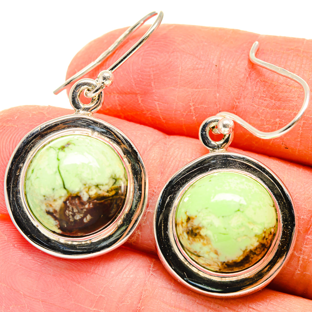 Lemon Chrysoprase Earrings handcrafted by Ana Silver Co - EARR423719